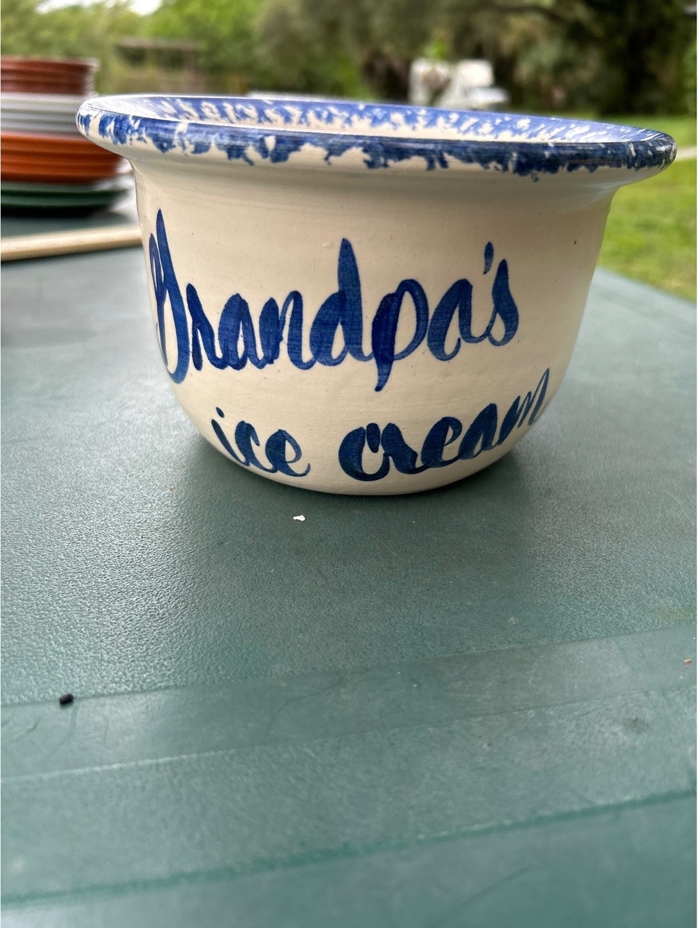 Grandpa's Ice Cream Ceramic Ice Cream Bowl